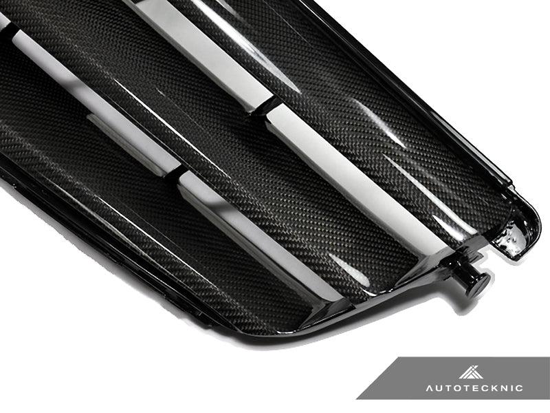 Parrilla delantera de fibra de carbono de repuesto AutoTecknic - Mercedes Benz W204 Clase C Sedán (2008-2013) (ATK-MB-0168-CF)