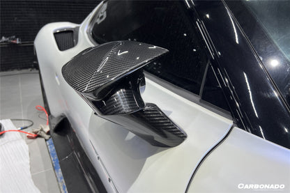 Carbonado 2020-2024 Maserati MC20 MSY Style DRY Carbon Fiber Mirror Housing Replacement