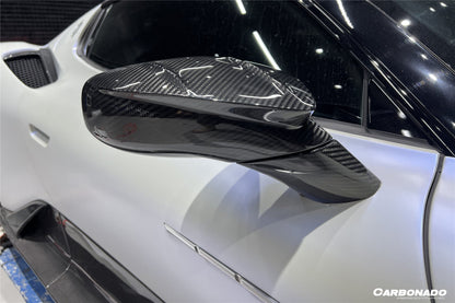 Carbonado 2020-2024 Maserati MC20 MSY Style DRY Carbon Fiber Mirror Housing Replacement