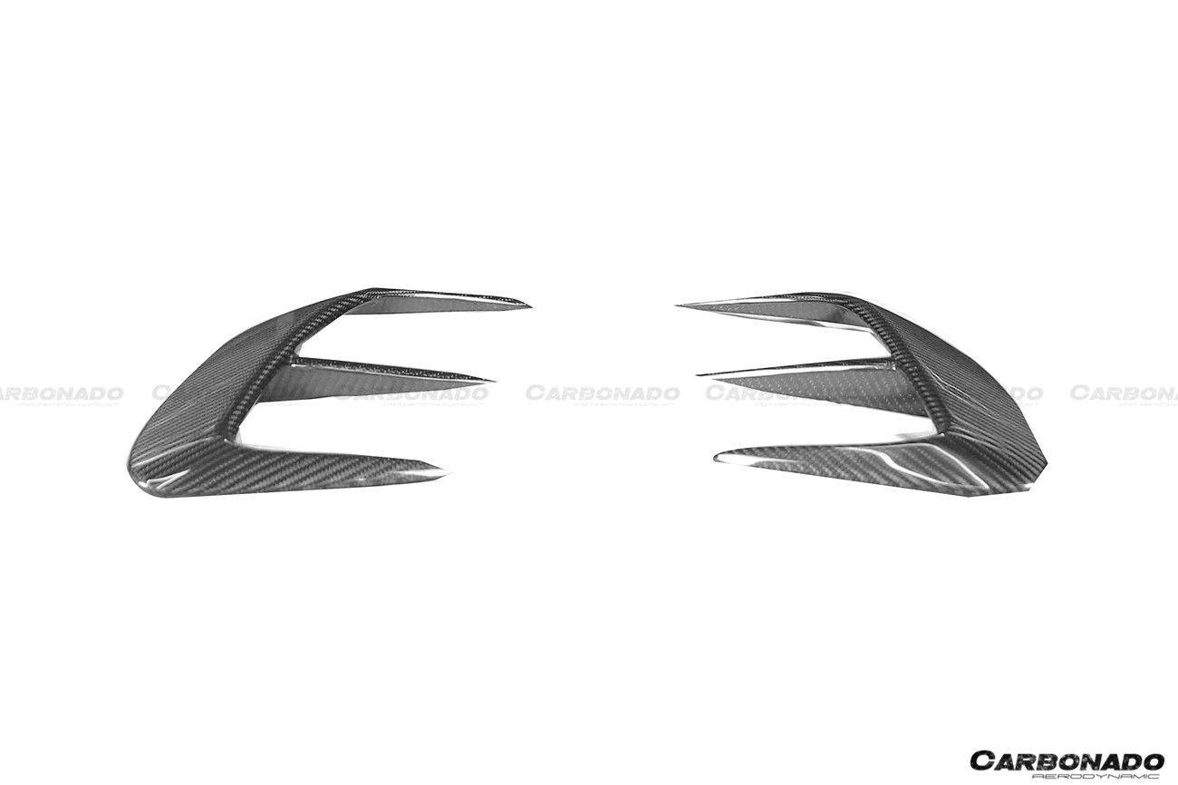 Ventilaciones de parachoques trasero de fibra de carbono estilo MSY para Mercedes Benz S63 AMG W222.2 Sedán Carbonado 2017-2020