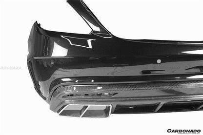 Carbonado 2017-2020 Mercedes Benz S63 AMG W222.2 Sedan MSY Style Rear Bumper with Tips