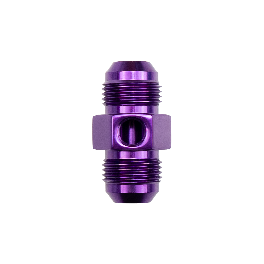 -10 AN Male to Male Pressure Gauge Adapter w/ 1/8″ NPT Port