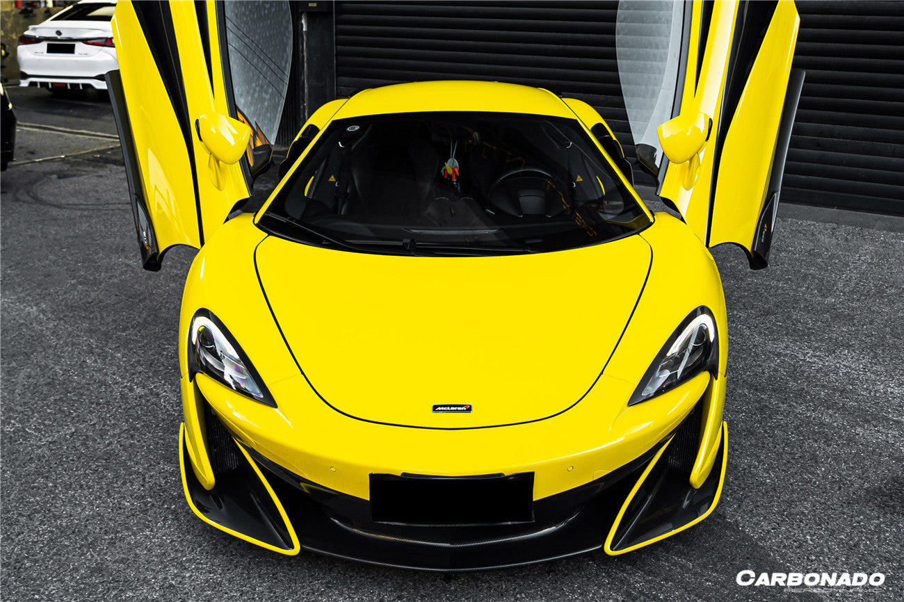 Carbonado 2015-2020 McLaren 540C 570S 600LT-Style Carbon Fiber Front Bumper Lip and Side Splitter