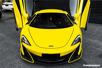 Carbonado 2015-2020 McLaren 540C 570S 600LT-Style Carbon Fiber Front Bumper Lip and Side Splitter