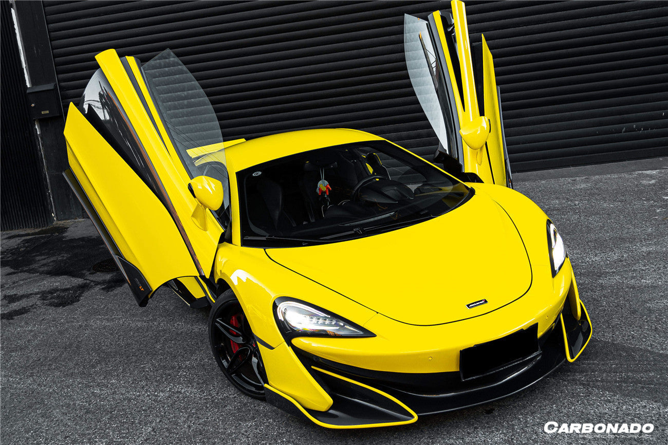 Carbonado 2015-2020 McLaren 540C 570S 600LT-Style Carbon Fiber Front Bumper Lip and Side Splitter