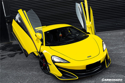 Carbonado 2015-2020 McLaren 540C 570S 600LT-Style Carbon Fiber Front Bumper Lip and Side Splitter