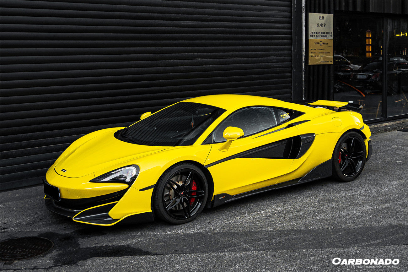 Carbonado 2015-2020 McLaren 540C 570S 600LT-Style Carbon Fiber Front Bumper Lip and Side Splitter