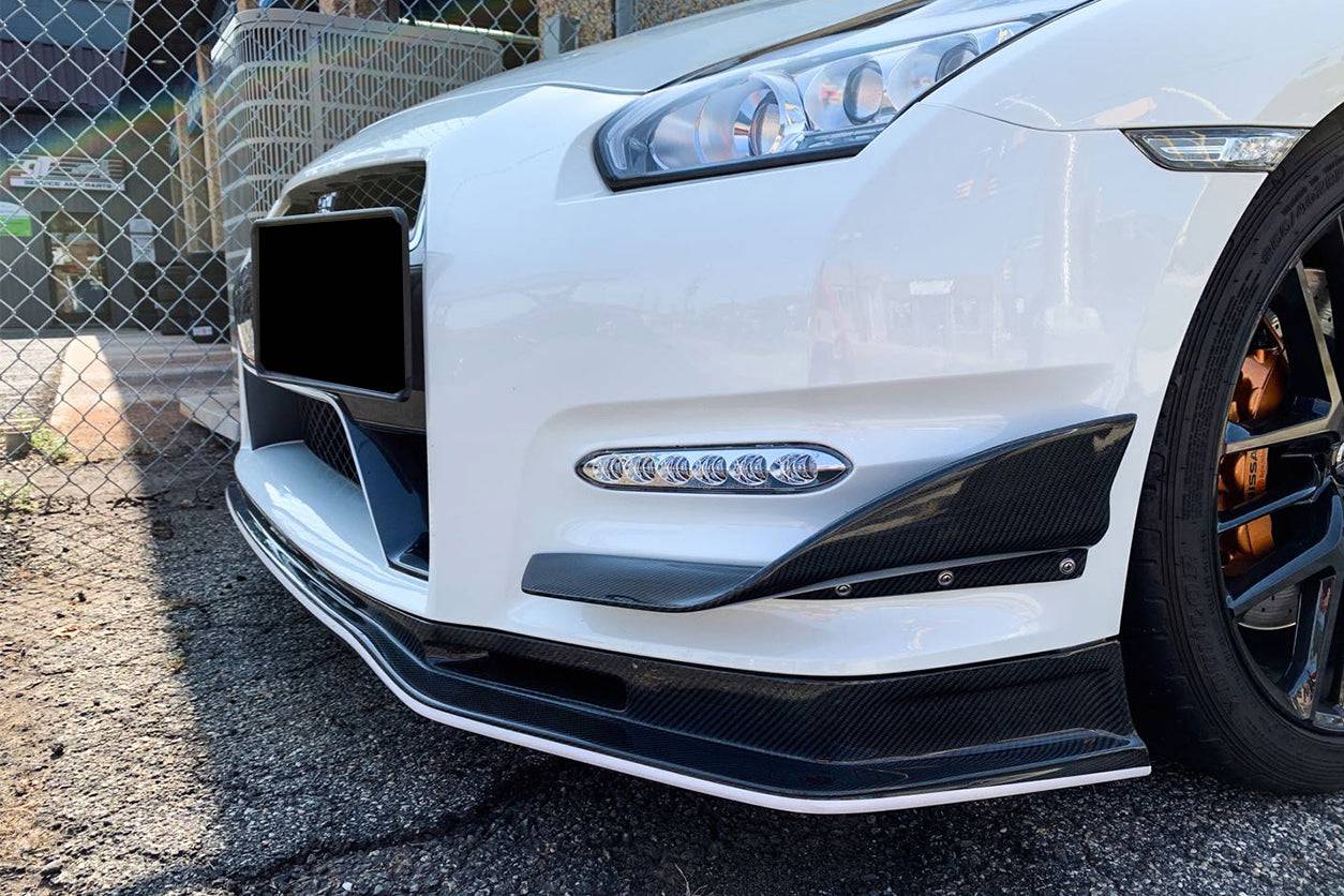 Carbonado Mines Style Carbon Fiber Front Canards | 2012-2016 Nissan GTR - 1