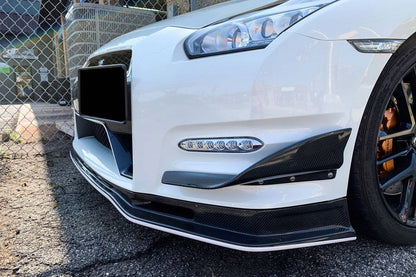 Carbonado Mines Style Carbon Fiber Front Canards | 2012-2016 Nissan GTR - 1