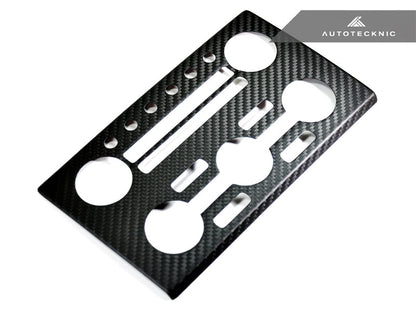 AutoTecknic Dry Carbon AC Stereo Dash Panel Cover - Nissan R35 GTR - 1
