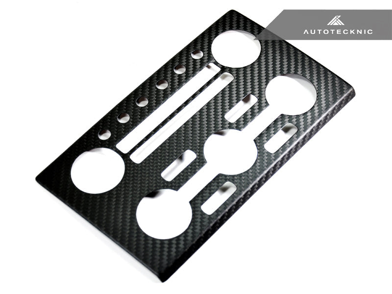 AutoTecknic Dry Carbon AC Stereo Dash Panel Cover - Nissan R35 GTR - 1