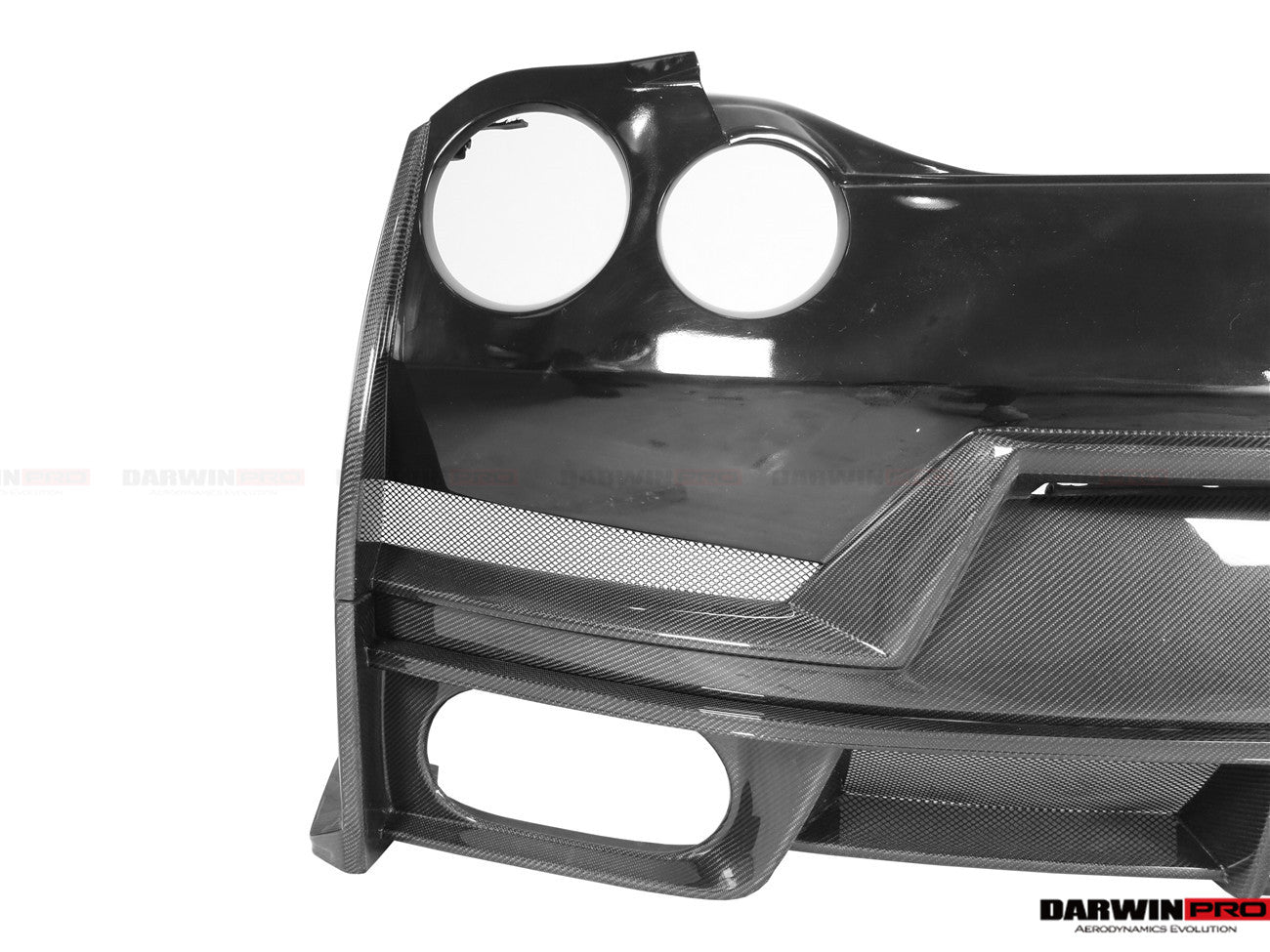 DarwinPRO Nismo Style Part Carbon Fiber Rear Bumper With Black Light | 2008-2023 Nissan GTR R35