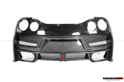 DarwinPRO Nismo Style Part Carbon Fiber Rear Bumper With Black Light | 2008-2023 Nissan GTR R35