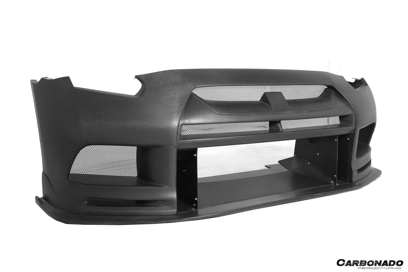 Parachoques delantero de fibra de carbono parcial estilo TPR DarwinPRO | Nissan GTR R35 2008-2023