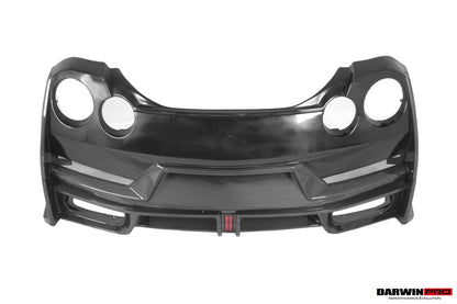 DarwinPRO Nismo Style Part Carbon Fiber Rear Bumper With Black Light | 2008-2023 Nissan GTR R35