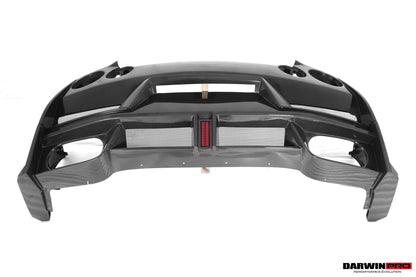 DarwinPRO Nismo Style Part Carbon Fiber Rear Bumper With Black Light | 2008-2023 Nissan GTR R35