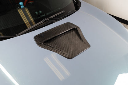 OLM LE Carbon Fiber Hood Scoop Cover - 2017 - 2021 Honda Civic Type R - 2