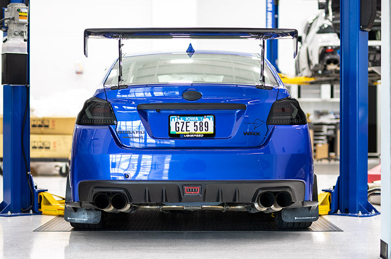 OLM Evolution Tail Lights (Smoked Lens, Black Base, White Bar) - 2015-2021 WRX / STI
