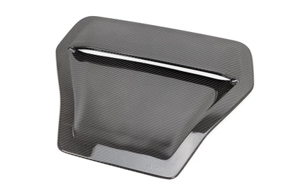 OLM LE Carbon Fiber Hood Scoop Cover - 2017 - 2021 Honda Civic Type R - 1