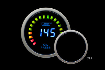 Manómetro digital de presión de aceite Prosport de 2-1/16"