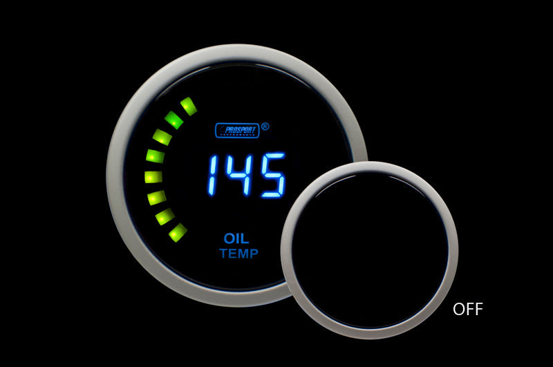 Medidor digital de temperatura de aceite Prosport de 2-1/16"