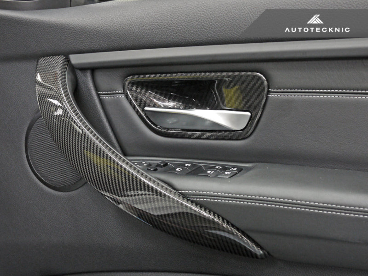 Juego de molduras para manijas interiores de puerta de carbono seco AutoTecknic - BMW F-Chassis