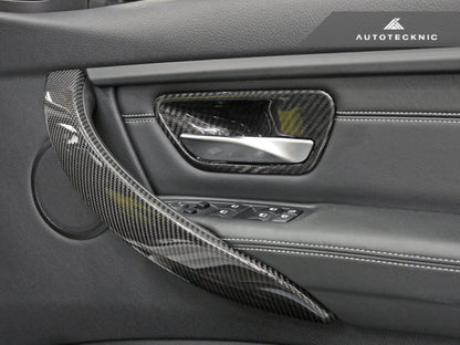 Juego de molduras para manijas interiores de puerta de carbono seco AutoTecknic - BMW F-Chassis