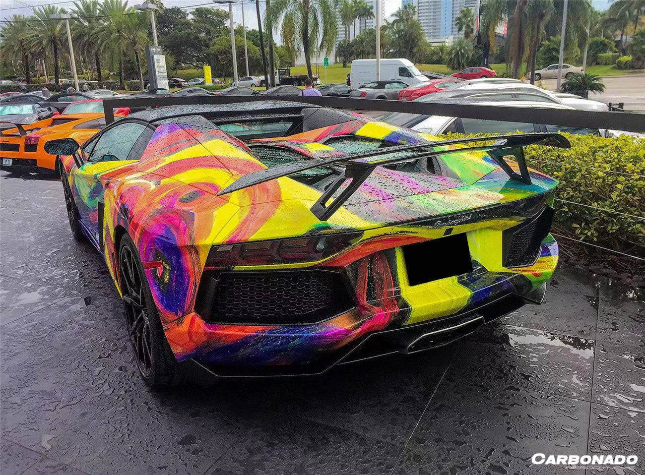 Carbonado OTC Style Trunk Spoiler Wing with Base | 2011-2022 Lamborghini Aventador LP700 LP750 LP740 LP720 LP780 Coupe/Roadster