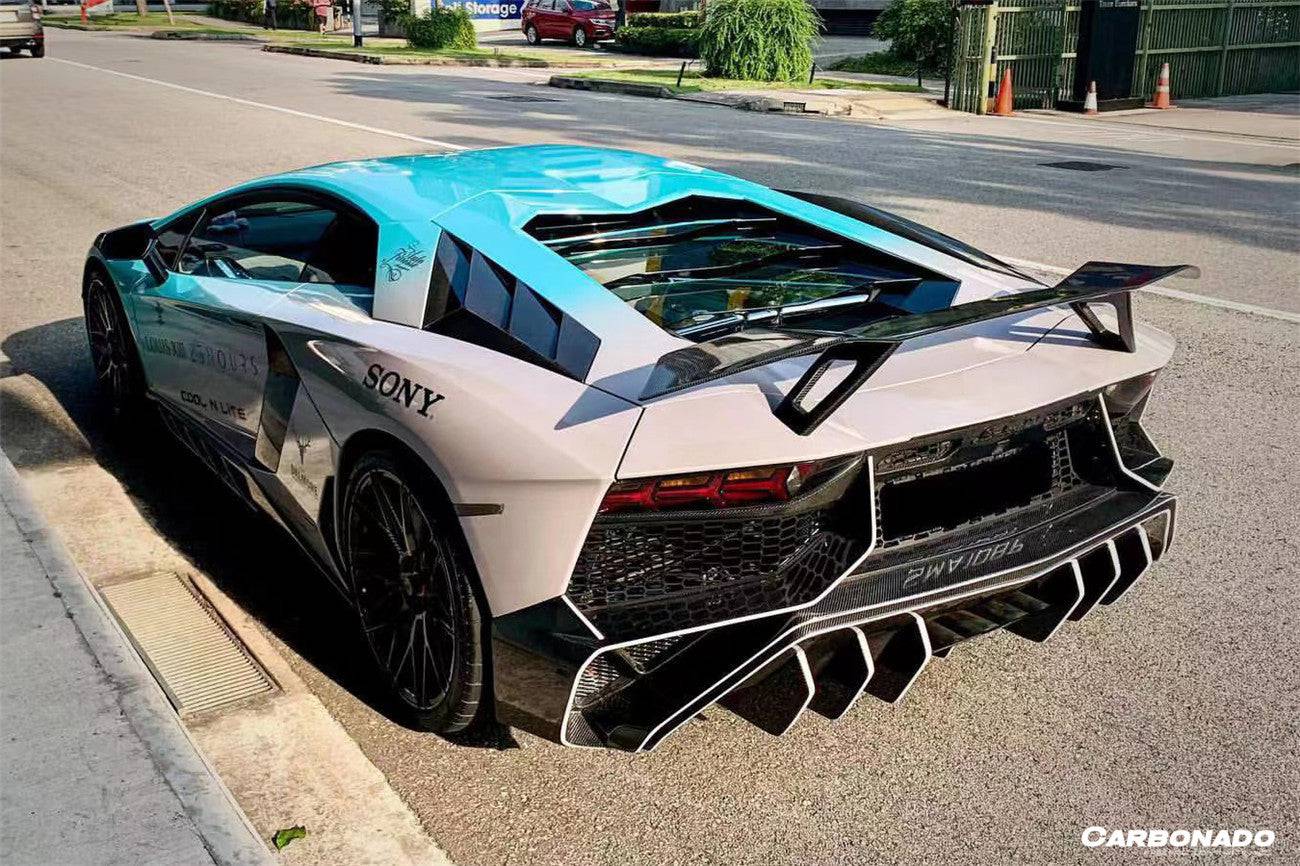 Carbonado OTC Style Trunk Spoiler Wing with Base | 2011-2022 Lamborghini Aventador LP700 LP750 LP740 LP720 LP780 Coupe/Roadster