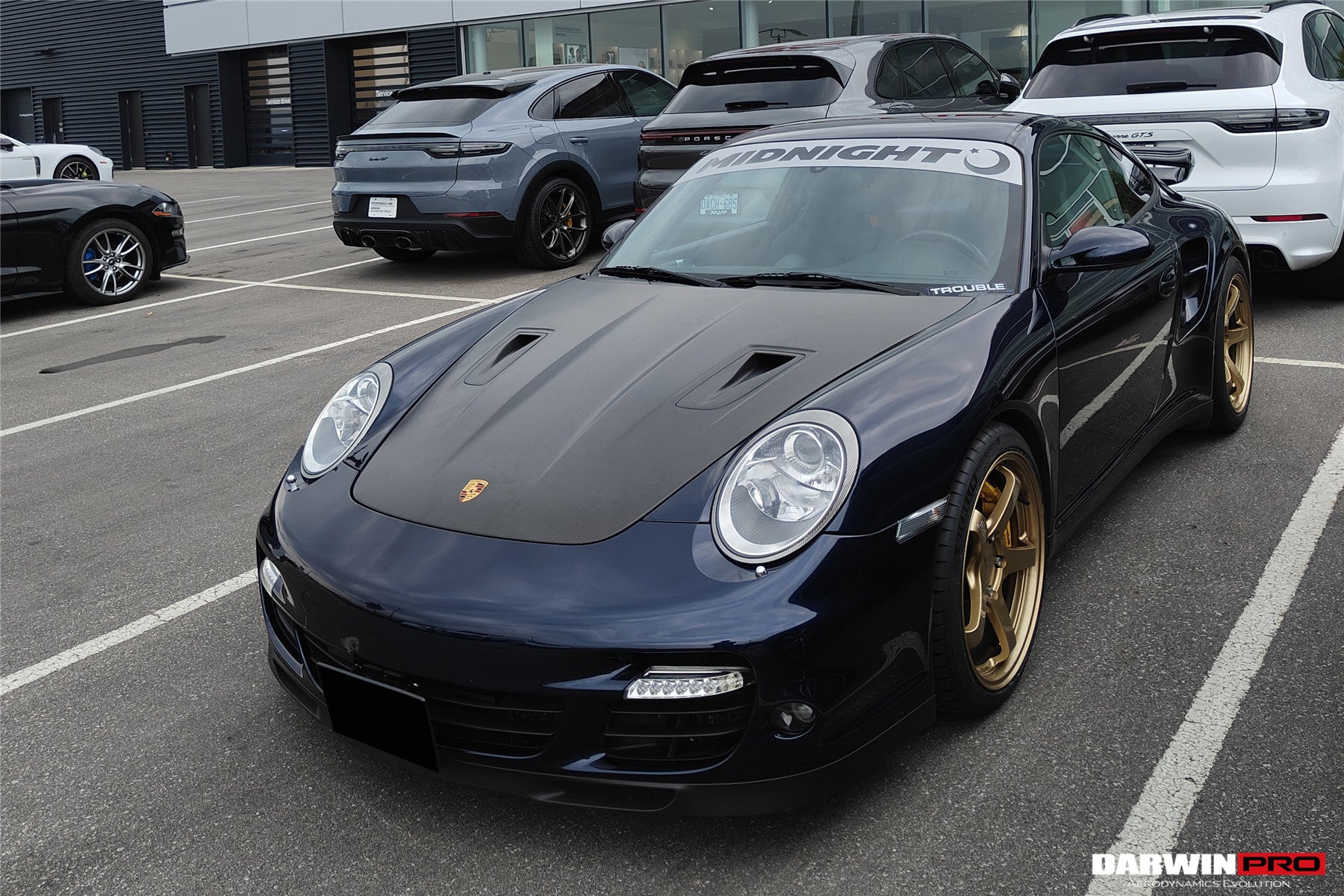 DarwinPRO 2005-2012 Porsche 911 997 Carrera &amp; S &amp; 4S &amp; Turbo &amp; 06-12 Cayman 987 GT2RS Style Hood