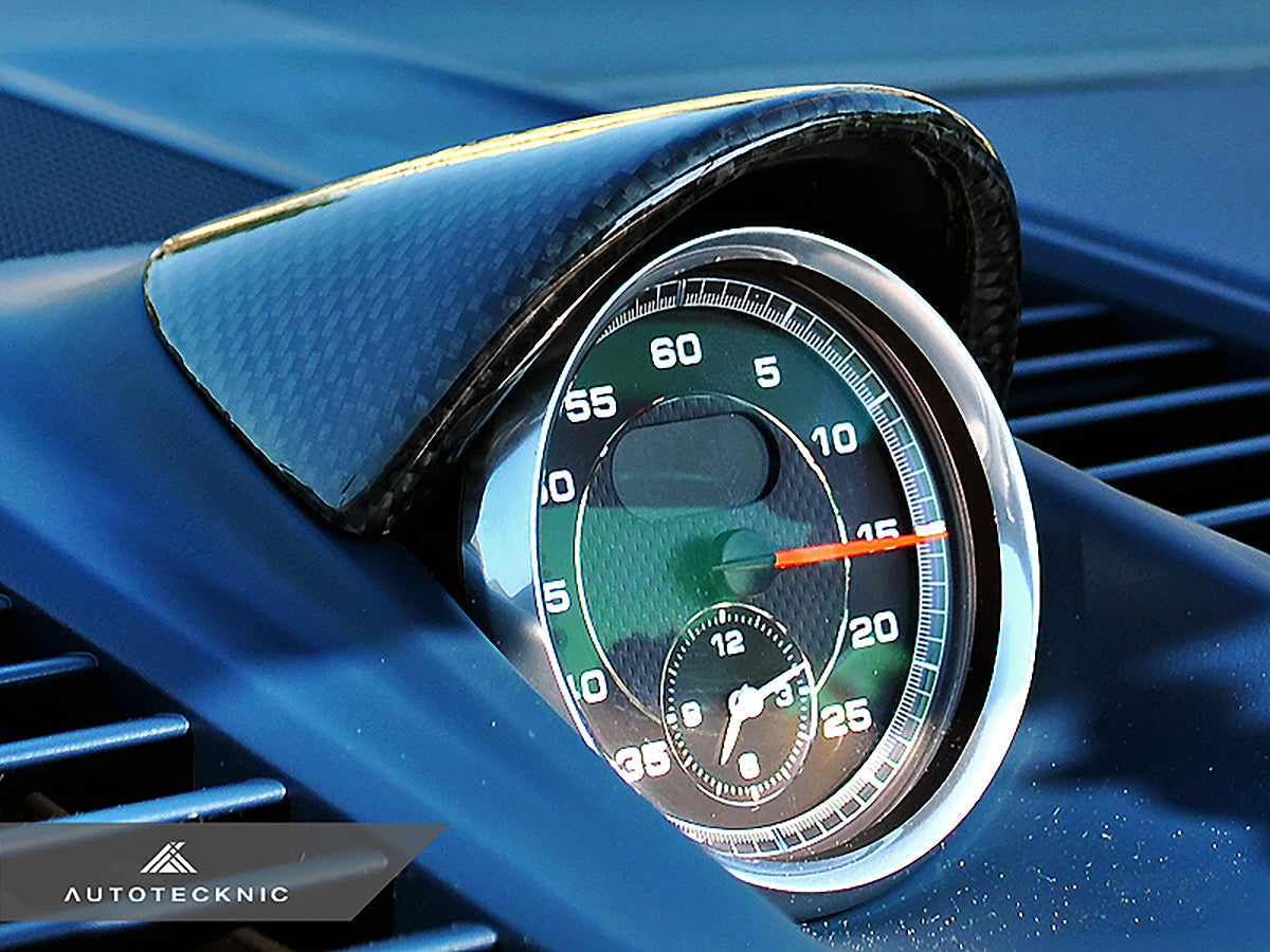 Tapa del ojo del cronógrafo de fibra de carbono AutoTecknic - Porsche Carrera 991