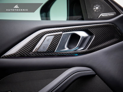 AutoTecknic Dry Carbon Interior Door Handle Trim Set - G22 4-Series