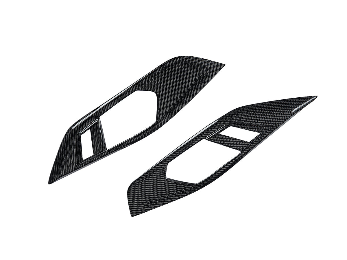 Juego de molduras para manijas interiores de puerta de carbono seco AutoTecknic - Serie 4 G22
