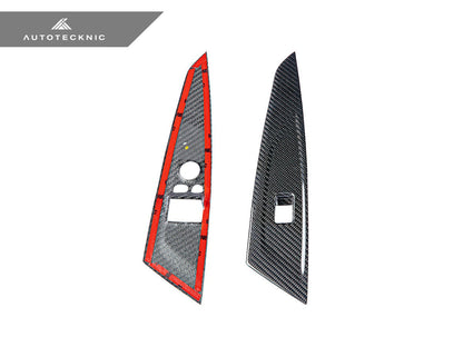 AutoTecknic Dry Carbon Window Switch Panel Trim Set - G22 4-Series