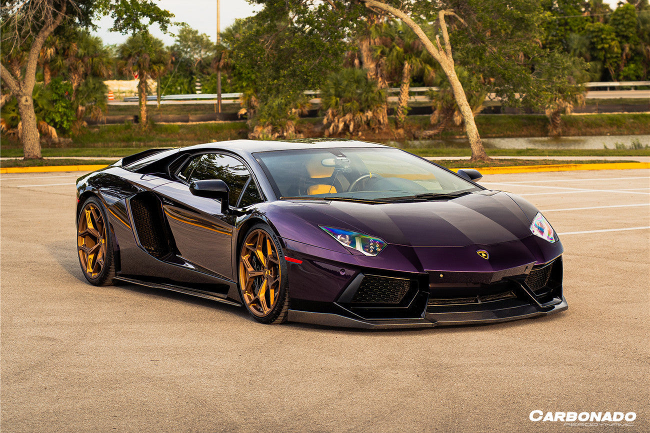 Carbonado 2011-2016 Lamborghini Aventador LP700 Coupe  Roadster DM Style Carbon Fiber Front Lip