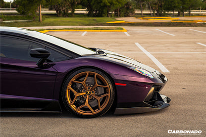 Carbonado 2011-2016 Lamborghini Aventador LP700 Coupe  Roadster DM Style Carbon Fiber Front Lip
