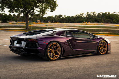 Faldón trasero de fibra de carbono estilo DM para Lamborghini Aventador LP700 Coupé Roadster Carbonado 2011-2016