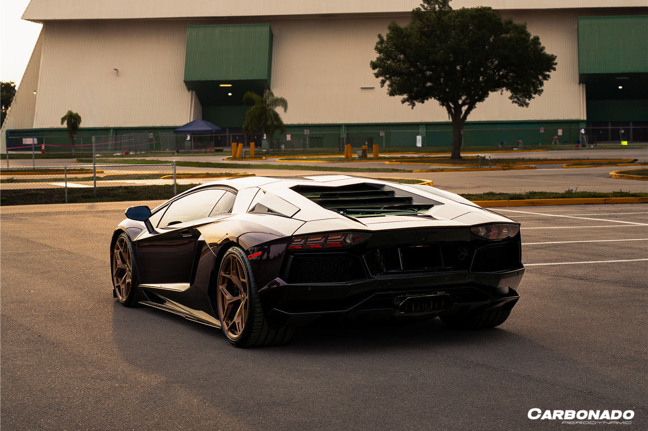 Faldón trasero de fibra de carbono estilo DM para Lamborghini Aventador LP700 Coupé Roadster Carbonado 2011-2016