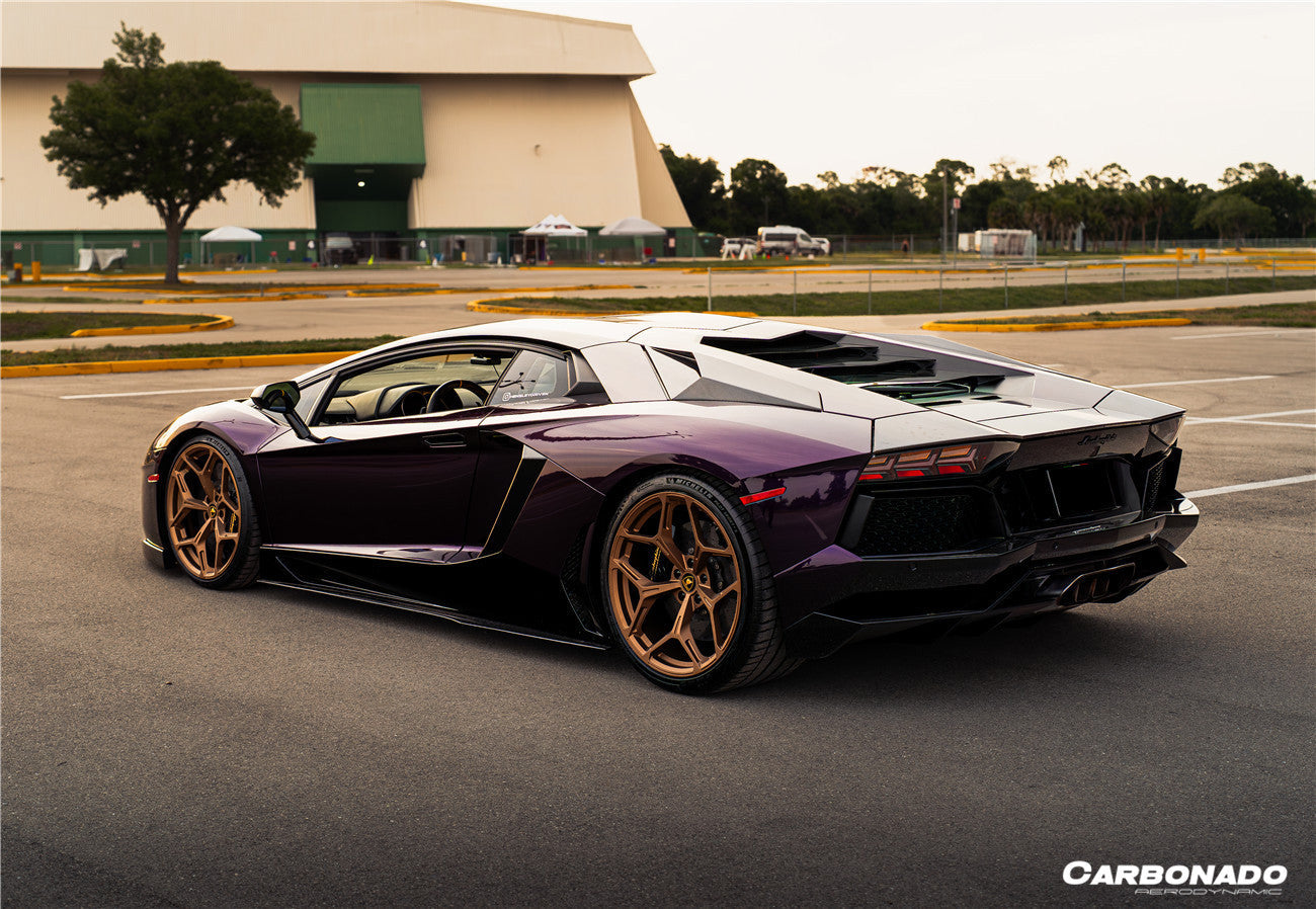 Faldón trasero de fibra de carbono estilo DM para Lamborghini Aventador LP700 Coupé Roadster Carbonado 2011-2016