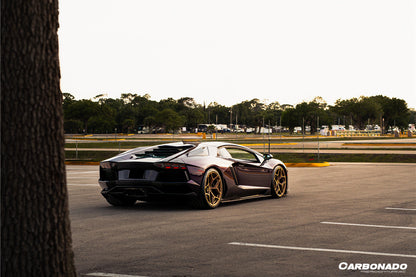 Faldón trasero de fibra de carbono estilo DM para Lamborghini Aventador LP700 Coupé Roadster Carbonado 2011-2016