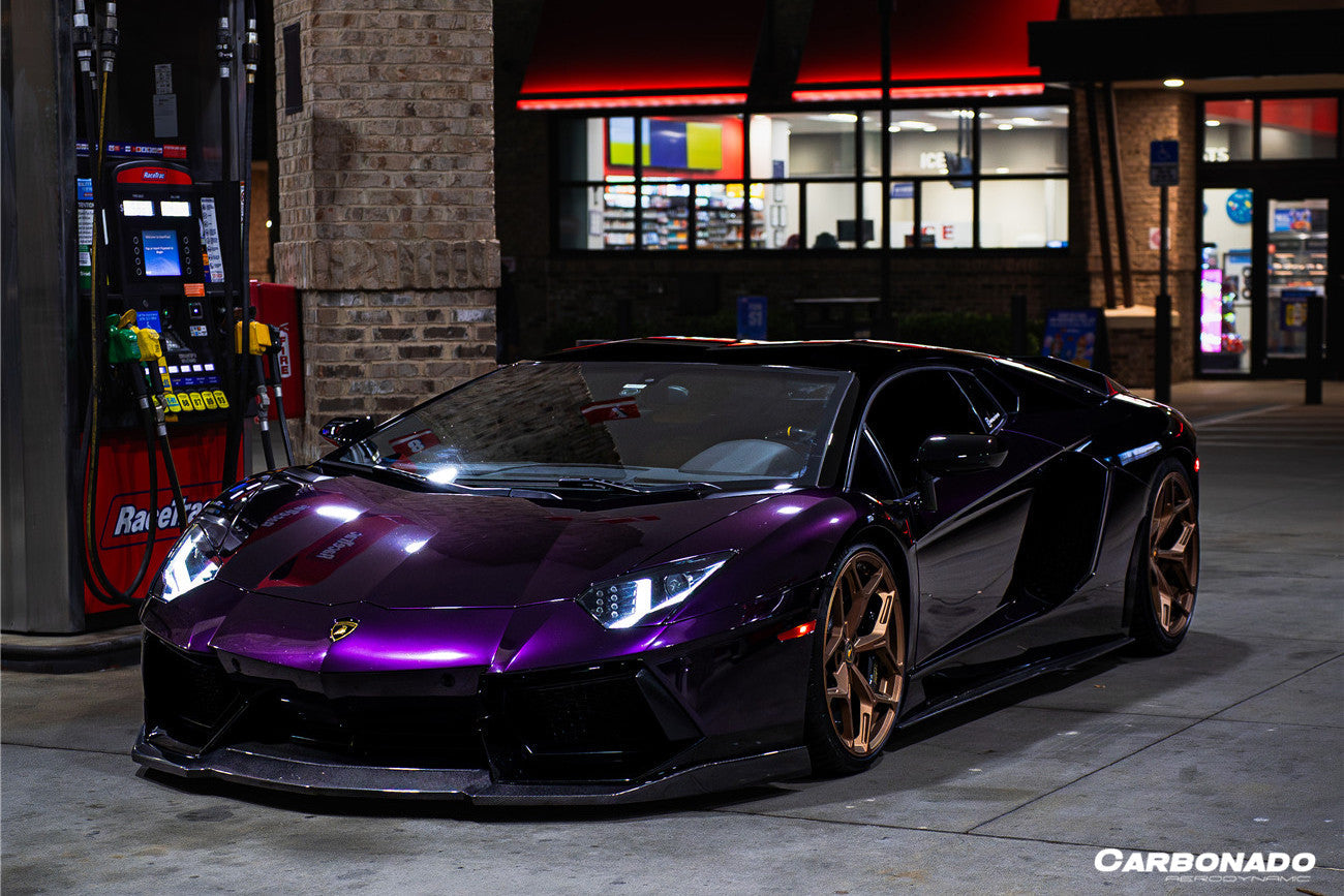 Carbonado 2011-2016 Lamborghini Aventador LP700 Coupe  Roadster DM Style Carbon Fiber Front Lip