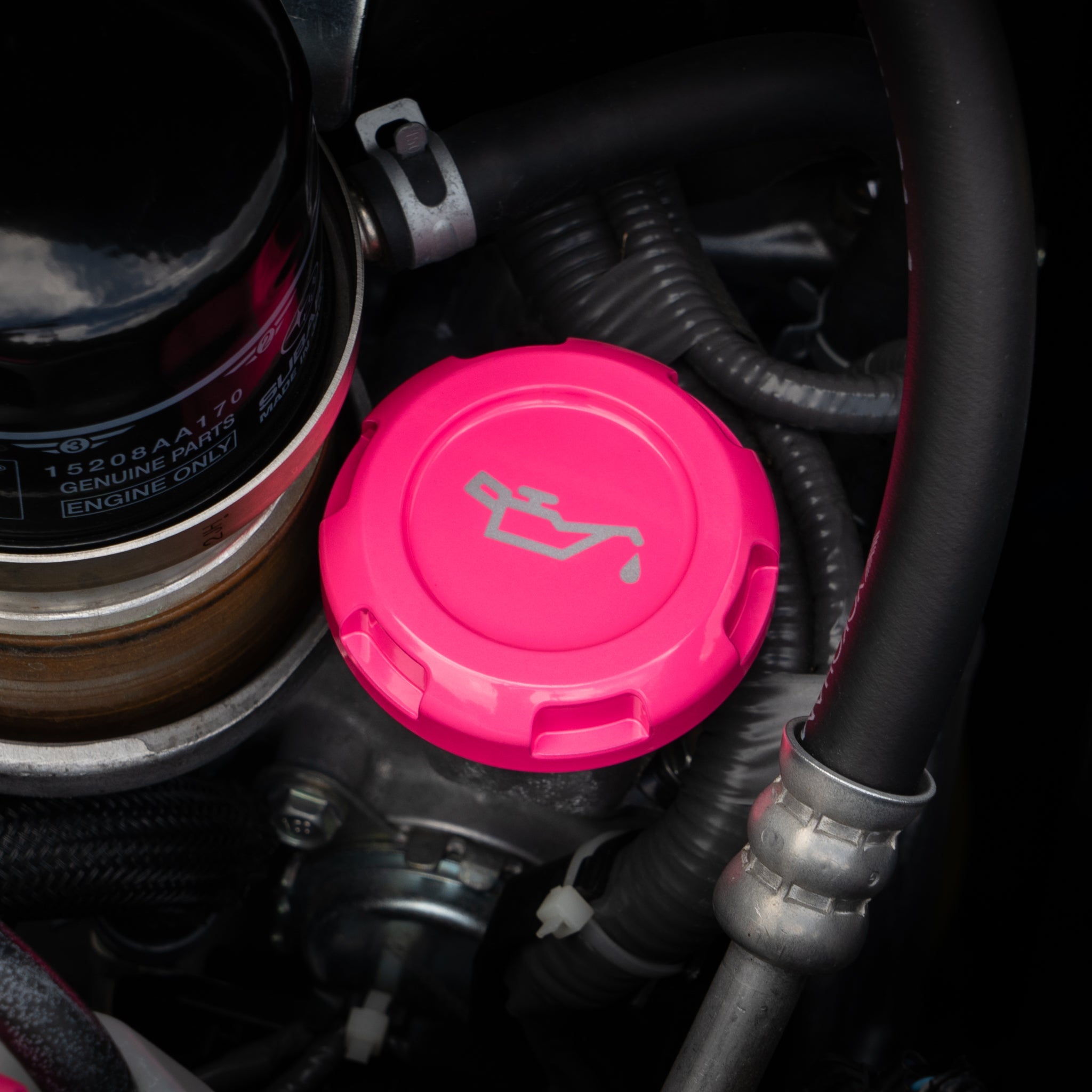 Tapas del compartimento del motor Billetworkz - Subaru WRX/STI 2002-2007