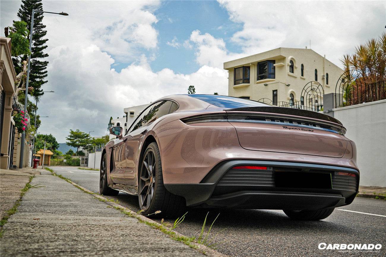 Alerón de maletero de fibra de carbono seco estilo Porsche Taycan 4 4S GTS TURBO OD 2019-2023