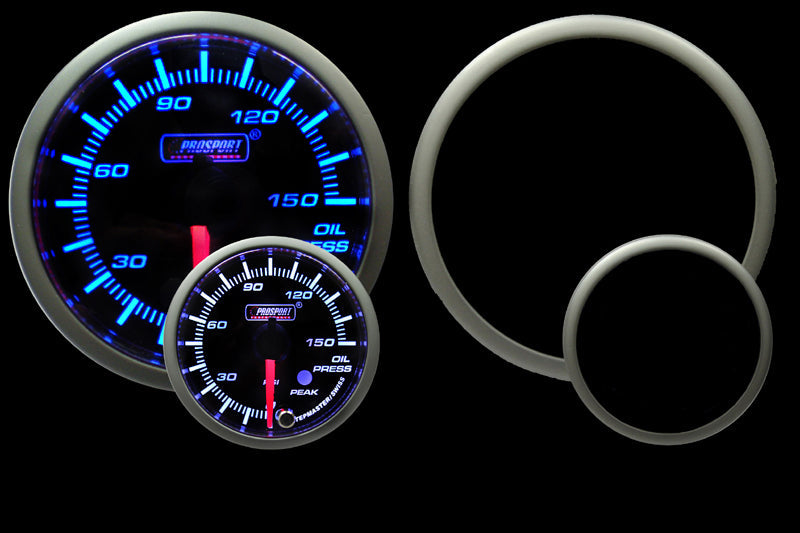 Prosport 2-1/16" Premium Blue/White Oil Pressure Gauge