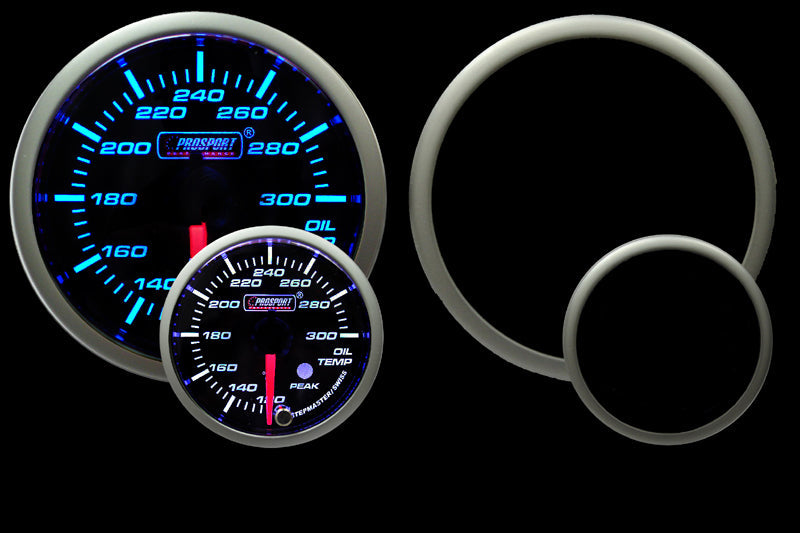 Prosport 2-1/16" Premium Blue/White Oil Temperature Gauge