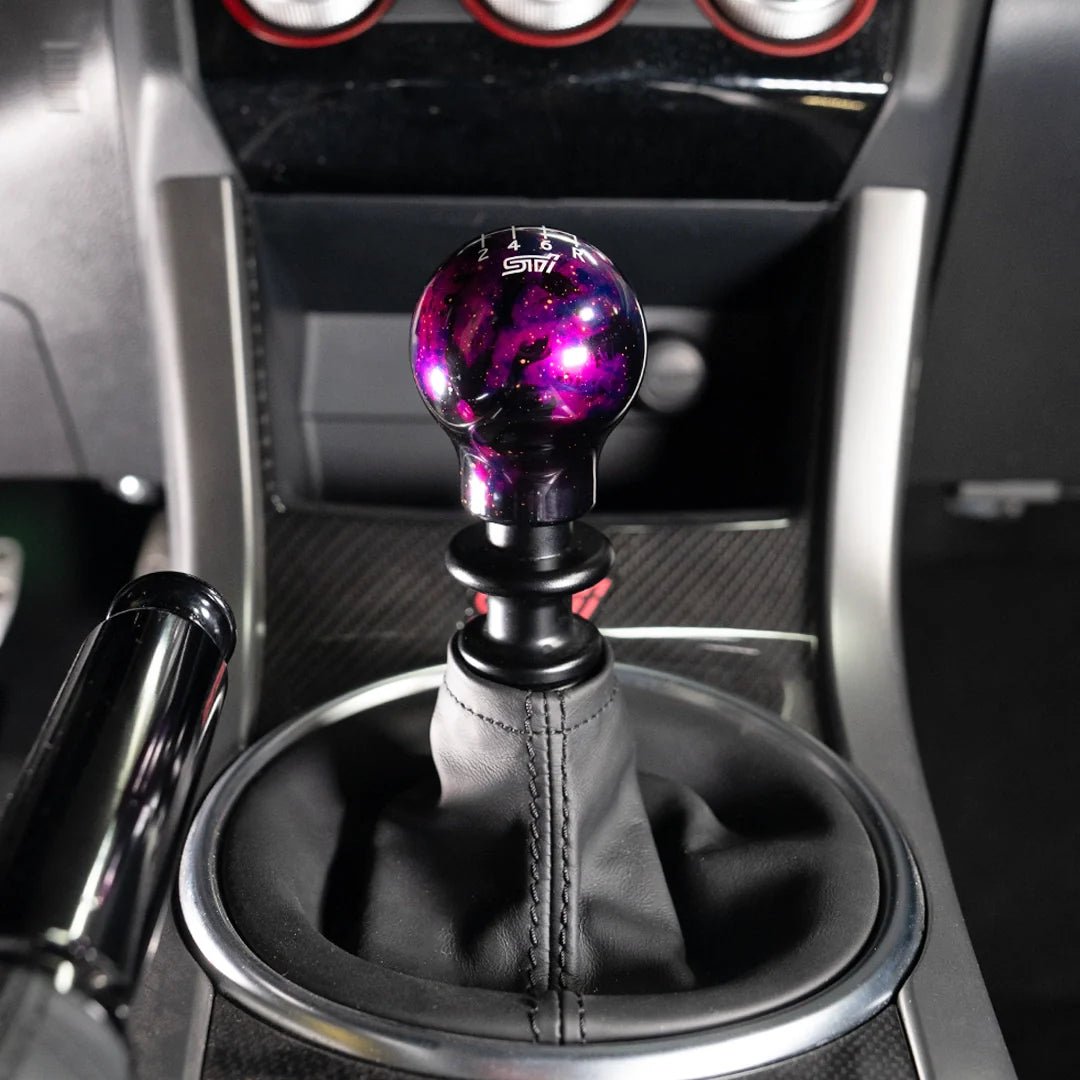 Billetworkz Cosmic Space Shift Knob - 6 Speed STI Standard Engraving - Subaru STI - 3
