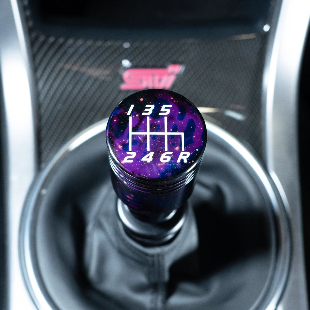 Billetworkz Cosmic Space Shift Knob - 6 Speed Velocity Engraving - Subaru STI - 4