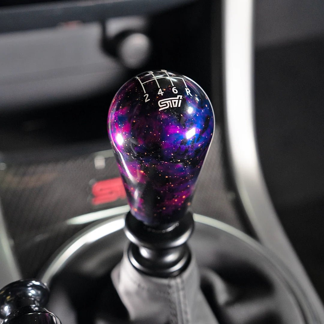 Billetworkz Cosmic Space Shift Knob - 6 Speed STI Standard Engraving - Subaru STI - 4