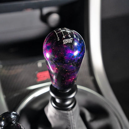 Billetworkz Cosmic Space Shift Knob - 6 Speed STI Standard Engraving - Subaru STI - 4