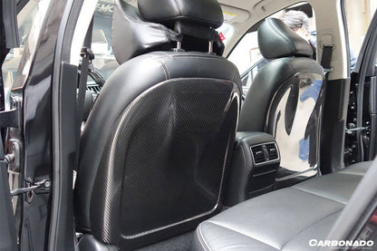 Carbonado 2014-2017 Infiniti Q50 Sedan OEM Style Dry Carbon Fiber Seat back Replacement